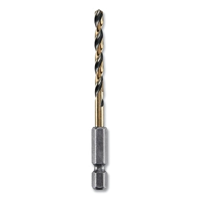 Black and Gold Impact Ready Drill Bit, 5/32 in dia, 135 Split Point Tip, 3-3/16 in OAL