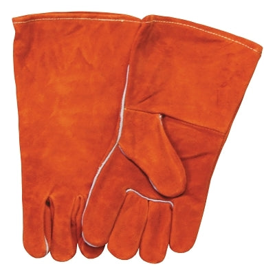 Split Cowhide Kevlar Welding Gloves, Large, Russet, Gauntlet, Full Sock Lining