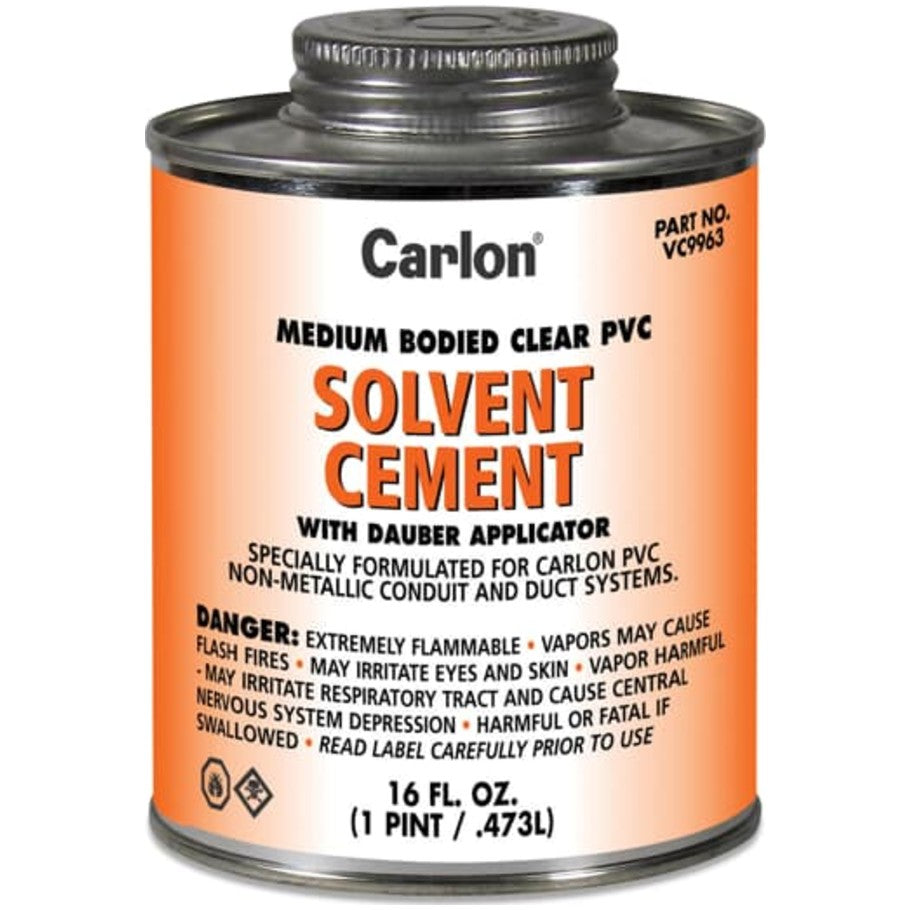 Carlon PVC Cement With Dauber Applicator, Clear