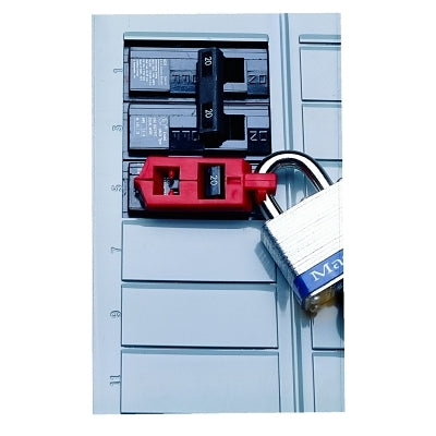 Single Pole Circuit Breaker Lockouts, 120V, Red
