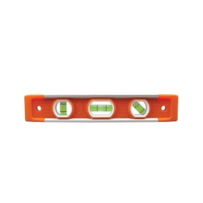 Torpedo Levels, 9 in, 3 Vials, Aluminium, Magnetic, V-Grooved