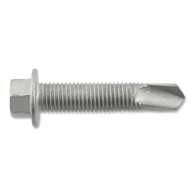 Dril-Flex Self-Drilling Structural Screws, Hex Washer Head, 5/16 in-24 TPI, 1-1/2 in L, #4 Point Type, Stalgard SUB Finish