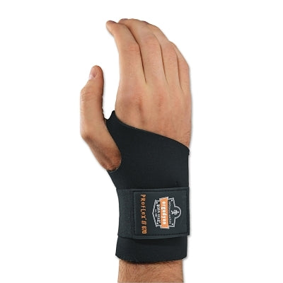 ProFlex 670 Ambidextrous Single Strap Wrist Support, Neoprene, Black, Large