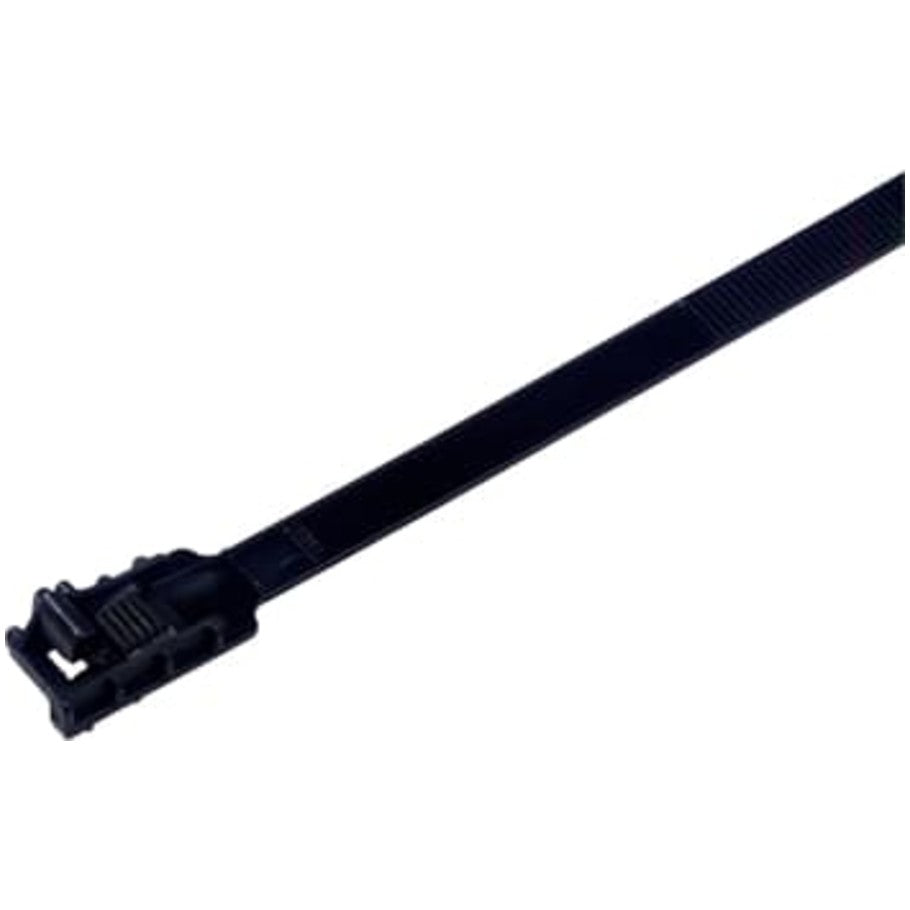 Cable Ties, Polypropylene, 18 in L, 5 in. Capacity, 50 lb. Strength, Black