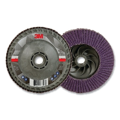 3M 638060-88513 Flap Disc 769F, 4.5 in dia, 40+ Grit, 5/8 in-11 arbor, 13300 RPM