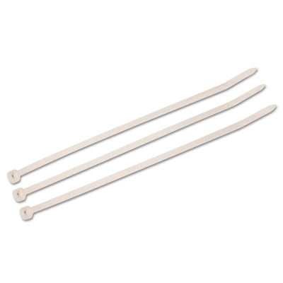 3M 592998 Standard Cable Ties, CT8NT50-M, 50 lb Tensile Strength, 7-3/5 in, Natural, 1000 per bag