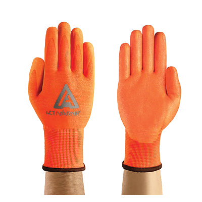 97-013 Coated Gloves, Size 8, Orange