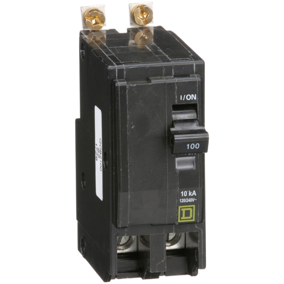 QOB Miniature Circuit Breaker, Bolt On, 2 Pole, 100A, 120/240V, 10kA