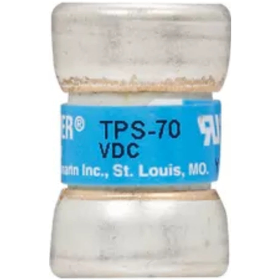 Telpower TPS Series DC Power Distribution Ferrule Fuse, Non-Indicating, 60A, 170VAC/DC