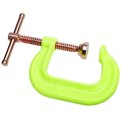 Spark-Duty 400P/400CS Hi-Vis C-Clamp, Sliding Pin, 4-1/2 in Throat Depth, Yellow, 0 in to 8 in Opening