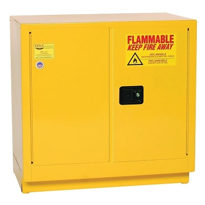 Flammable Liquid Storage Cabinet, Under Counter, Self-Close Door, 22 gal Cap, Yellow