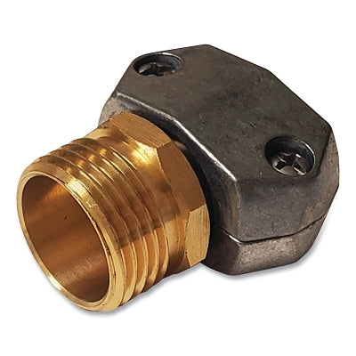 Garden Hose Repair/Replacement Part, 5/8 in to 3/4 in, Brass, Male Heavy-Duty Hose Mender