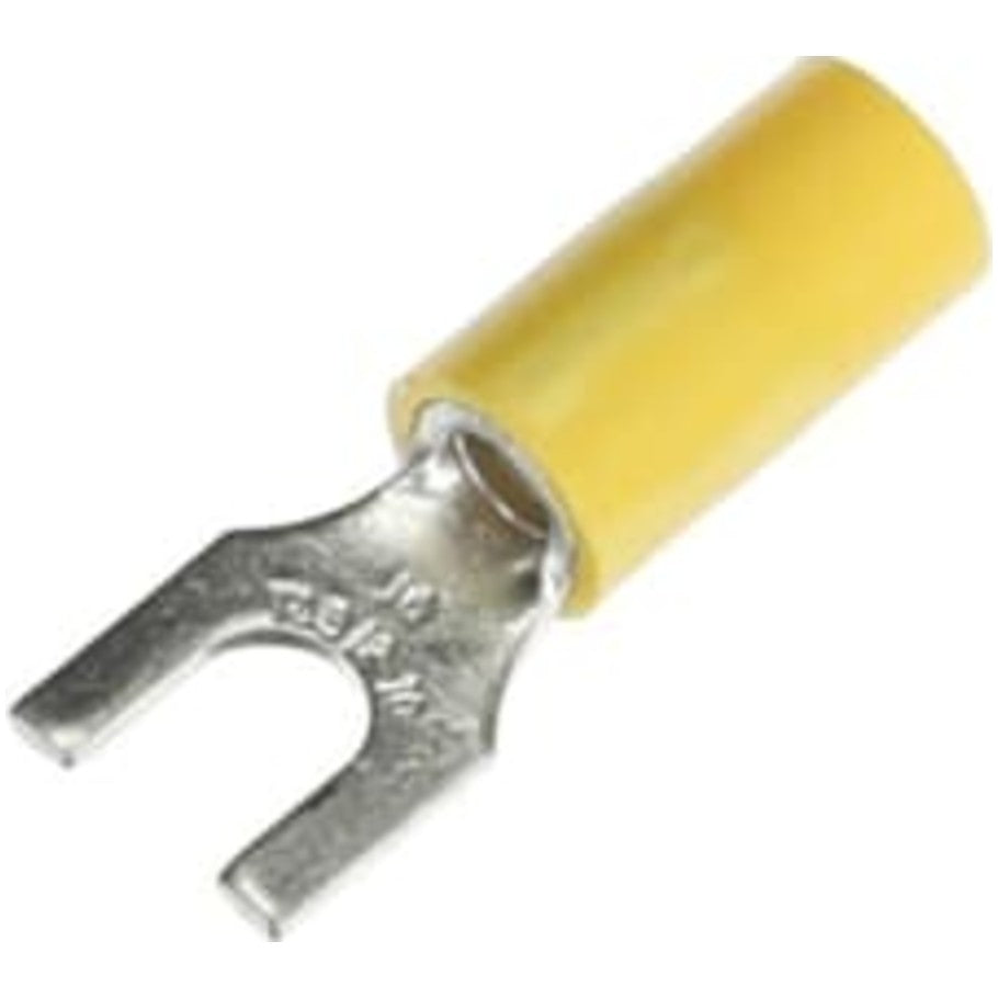 Sta-Kon Vinyl-Insulated Fork Terminals, 18-14 AWG,  10, Blue