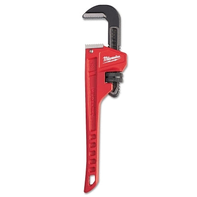 Pipe Wrench, 10 in L, Steel