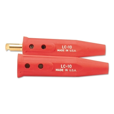 Cable Connector, Single Oval-Point Screw Connection, 4 to 1/0 Cable Cap, Red