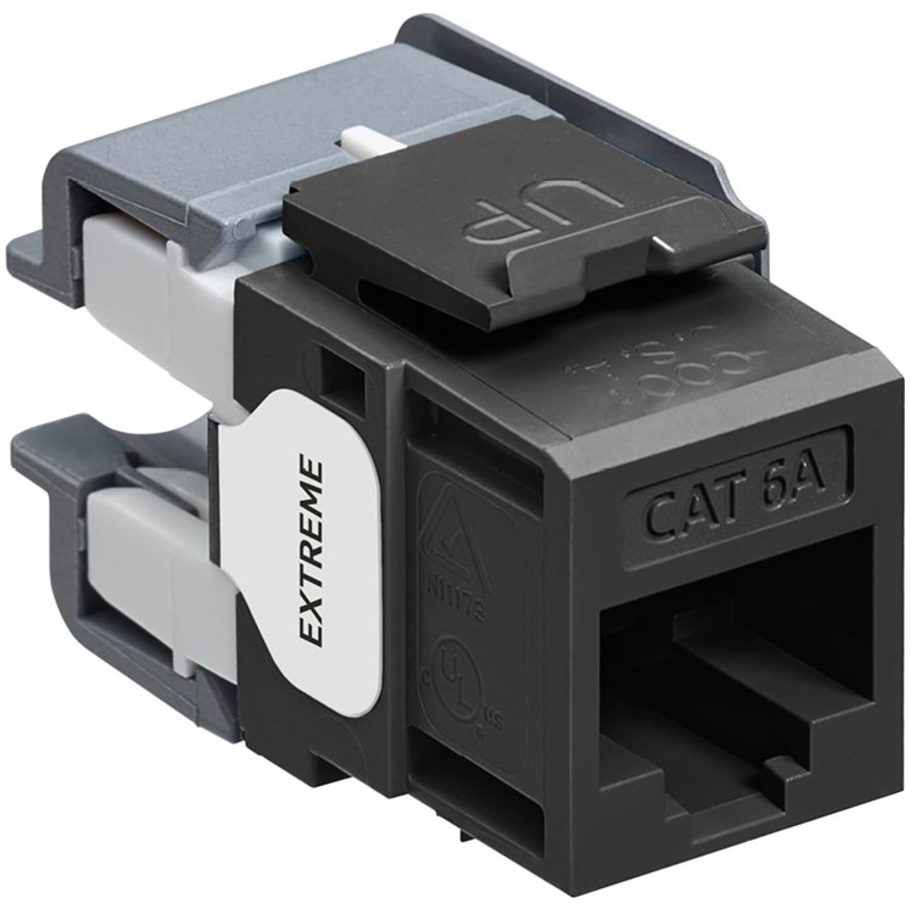 eXtreme Cat 6a QuickPort Connector Quickpack, Black