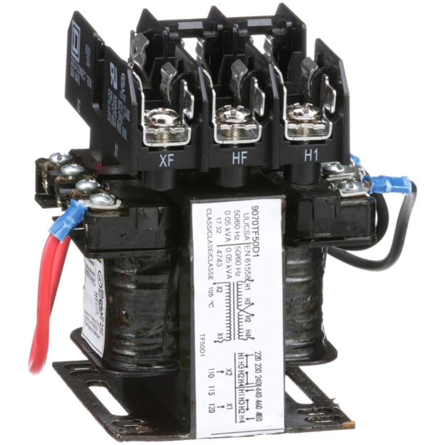 Type TF Industrial Control Transformer, 1-Phase, 240x480V Primary, 120V Secondary, 50VA