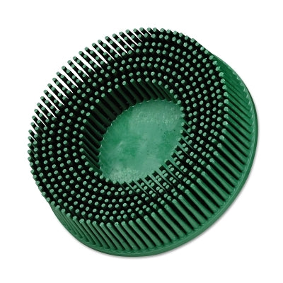 3M 048011-18734 Roloc Bristle Disc, 3 in x 5/8 in, TR, 50 Grit, Ceramic Abrasive Grain, 15000 rpm, Green