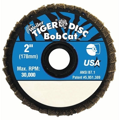 Bobcat Flat Style Flap Discs, 2 in, 60 Grit, 30,000 rpm
