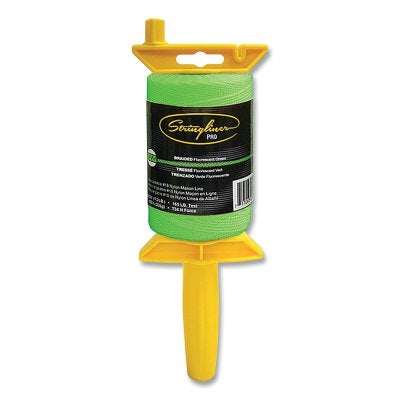 PRO Mason's Line Reel, 500 ft Braided #18 Nylon with Reel, Fluorescent Green