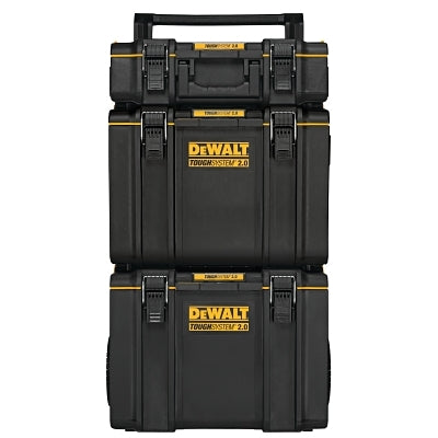 ToughSystem 2.0 Rolling Tower, 23.79 in W x 19.89 in D x 38.805 in H, Metal Latches, Plastic, Black/Yellow