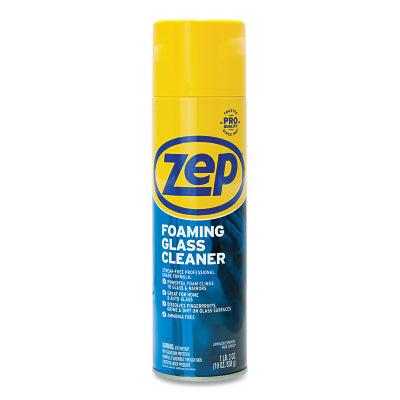 Streak-Free Glass Cleaner, 19 oz, Aerosol Can, Foaming, Ammonia Free