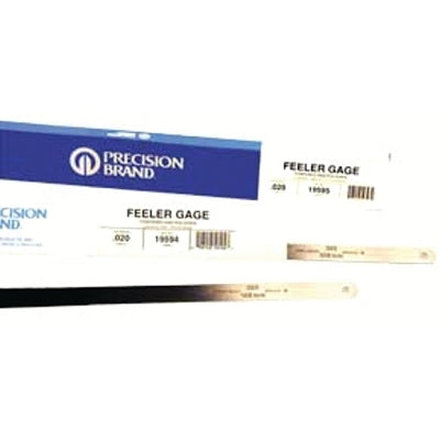 Flat Length Steel Feeler Gauges, 0.040 in, 12 in Length