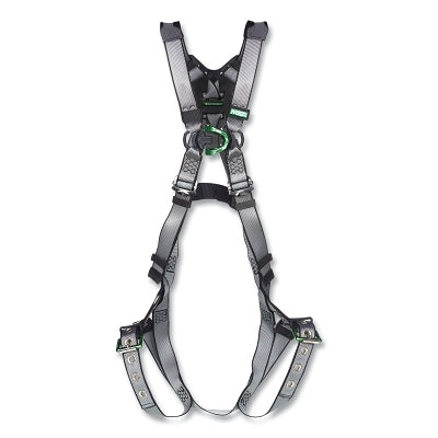 V-FIT Full-Body Harness, Back/Chest D-Rings, Super XL, QC Chest/Tongue-Buckle Leg Straps, No Padding