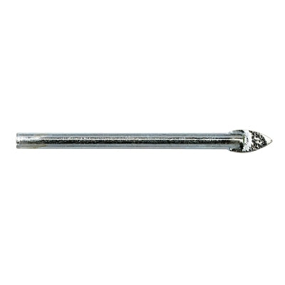 Glass and Tile Carbide Tipped Drill Bit, 3/16 in, Round Shank