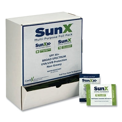 SunX30 Lotion And Wipe Combo Pack, 50 per Box