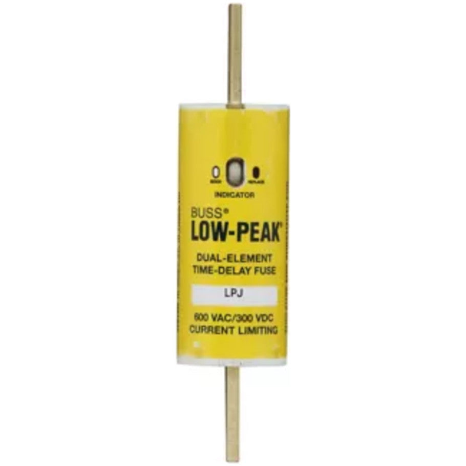 Low-Peak LPJ-SPI Series Class J Time Delay Fuse, Indicating, Dual-Element, Current-Limiting, 80A, 600VAC/300VDC