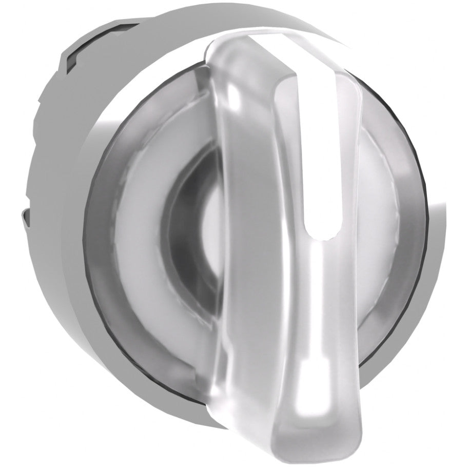 Harmony XB4, ZB4 Series Illuminated Pushbutton Head, Chromium-Plated Metal, Spring Return, White, 29 H x 29 W x 43 D mm