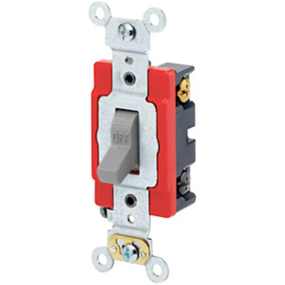 Extra Heavy Duty Industrial 4-Way Toggle AC Quiet Switch, 20A, Gray