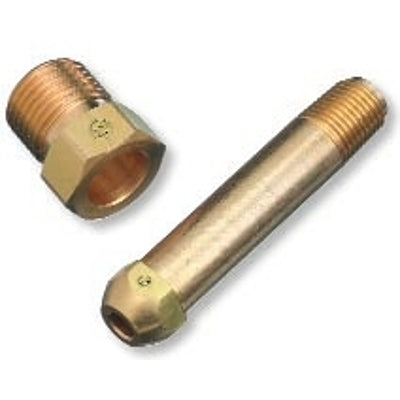 Regulator Inlet Nipple, Industrial Mixtures of Oxygen, 1/4 in NPT, 3 in L, CGA-296