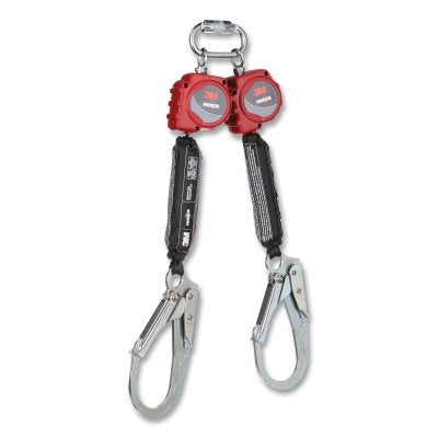 3M 3100512 PROTECTA Personal Self Retracting Lifeline, 6 ft, Web, Single Pin Top Connector, Rebar Snap Hook, 310 lb, Twin Leg