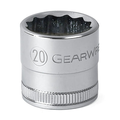 12 Point Standard Metric Sockets, 1/2 in Dr, 25 mm Opening