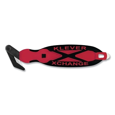 XChange Safety Cutter, Wide Head, 7 in L, Straight Blade, Steel, Plastic Handle, Red