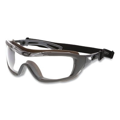 Hydroblast HB5 Safety Goggles, Univ, Polycarbonate Charcoal Frame, Clear Lens, MAX6 Anti-Fog Coating, Adj Elastic Strap