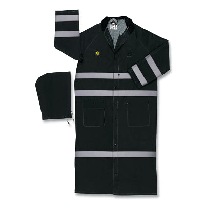 FR267CR Classic Plus Ankle Length Rainwear, 0.35, PVC/Poly, Black, 3X-Large