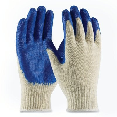 Economy Weight Seamless Knit Gloves, Small, Natural/ Blue