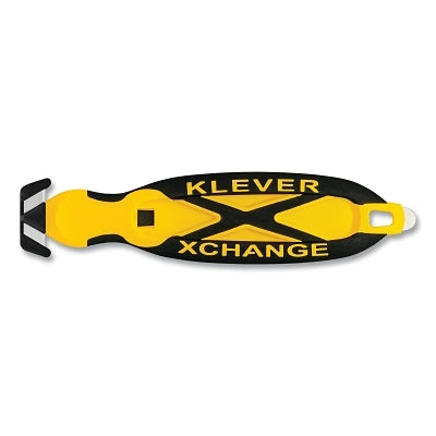 XChange Safety Cutter, Narrow Head, 6-1/2 in L, Straight Blade, Steel, Plastic Handle, Yellow