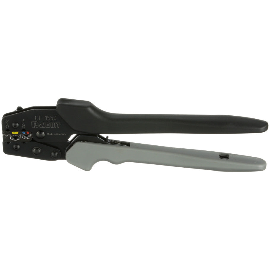 Contour Crimp Crimping Tool, Controlled Cycle, 22 to 10 AWG Insulated, Red/Blue Terminations