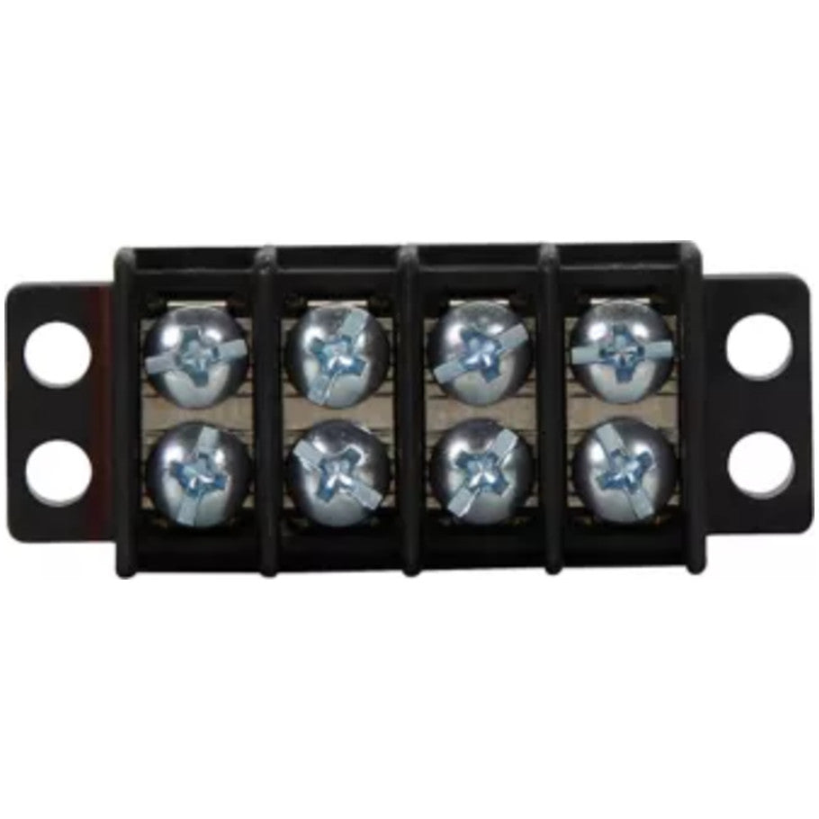 Double-Row Terminal Block, Barrier Connection, Thermoplastic, 30A, 300V, 16-Pole, Steel Phil-Slot Zinc-Plated Screws