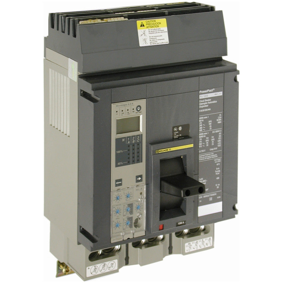PowerPact P, Circuit Breaker, 1200A, 600V ac, 3-Poles, 16.16 H x 8.27 W x 8.05 D in.