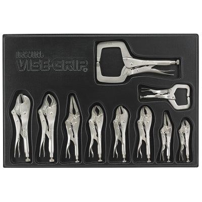 The Original 10-Pc  Locking Plier Set with Tray, 5 in, (2) 6 in, (2) 7 in, 9 in, 10 in, 11 in