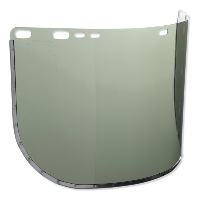 F30 Acetate Faceshield, 3441, Uncoated, Light Green, D Shape, Bound, 15 in L x 9 in H