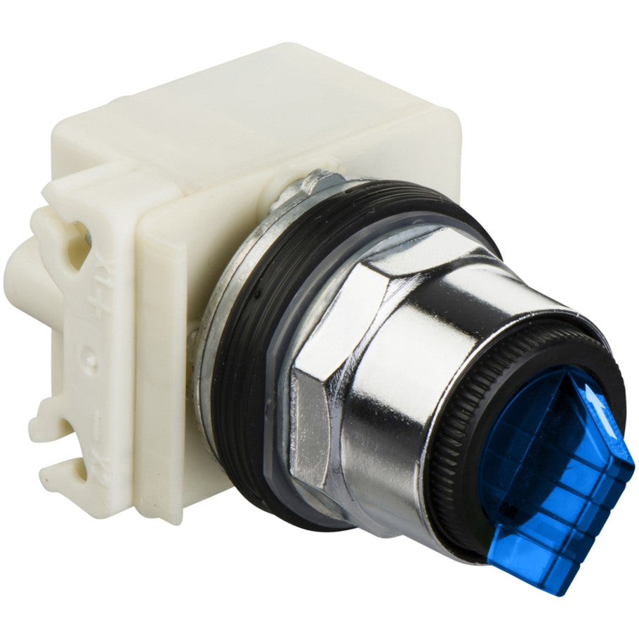 Push Button Switch, 24V ac/dc, 30 mm, Chromium Plated Metal, 2 Position