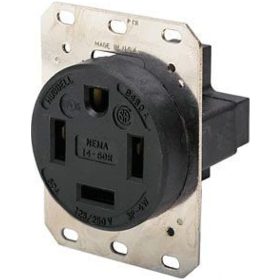 3-Pole 4-Wire 60A 125/250V Grounding Receptacle 14-60R