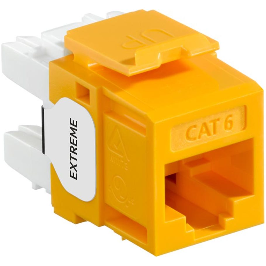eXtreme Cat 6 QuickPort Connector, Yellow