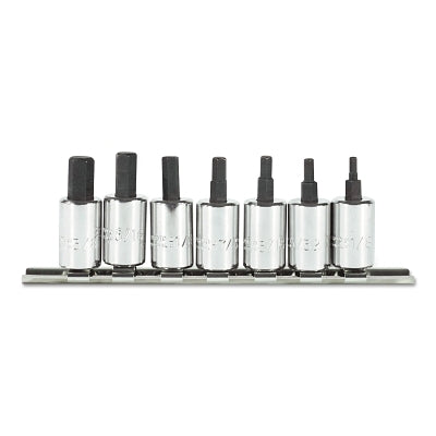 7PC 3/8DR HEX BIT SHORT